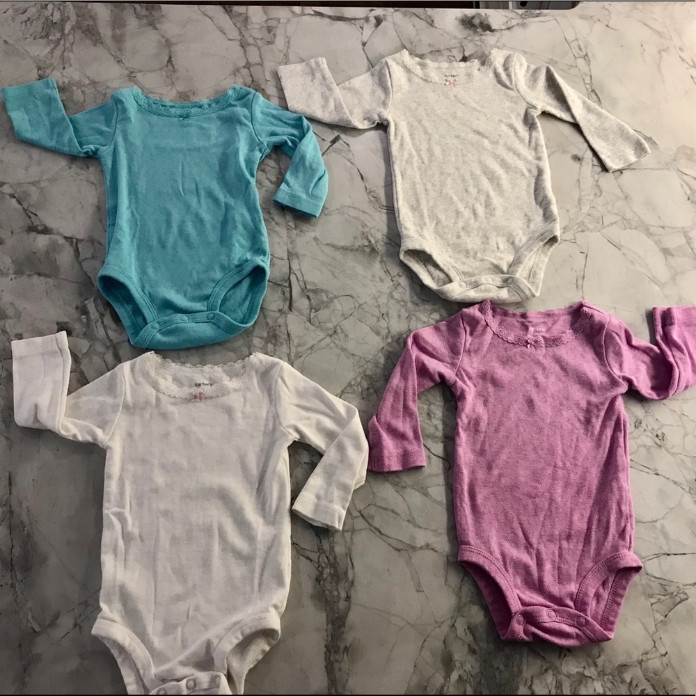 4 PACK Carter’s Infant Girls Bodysuits